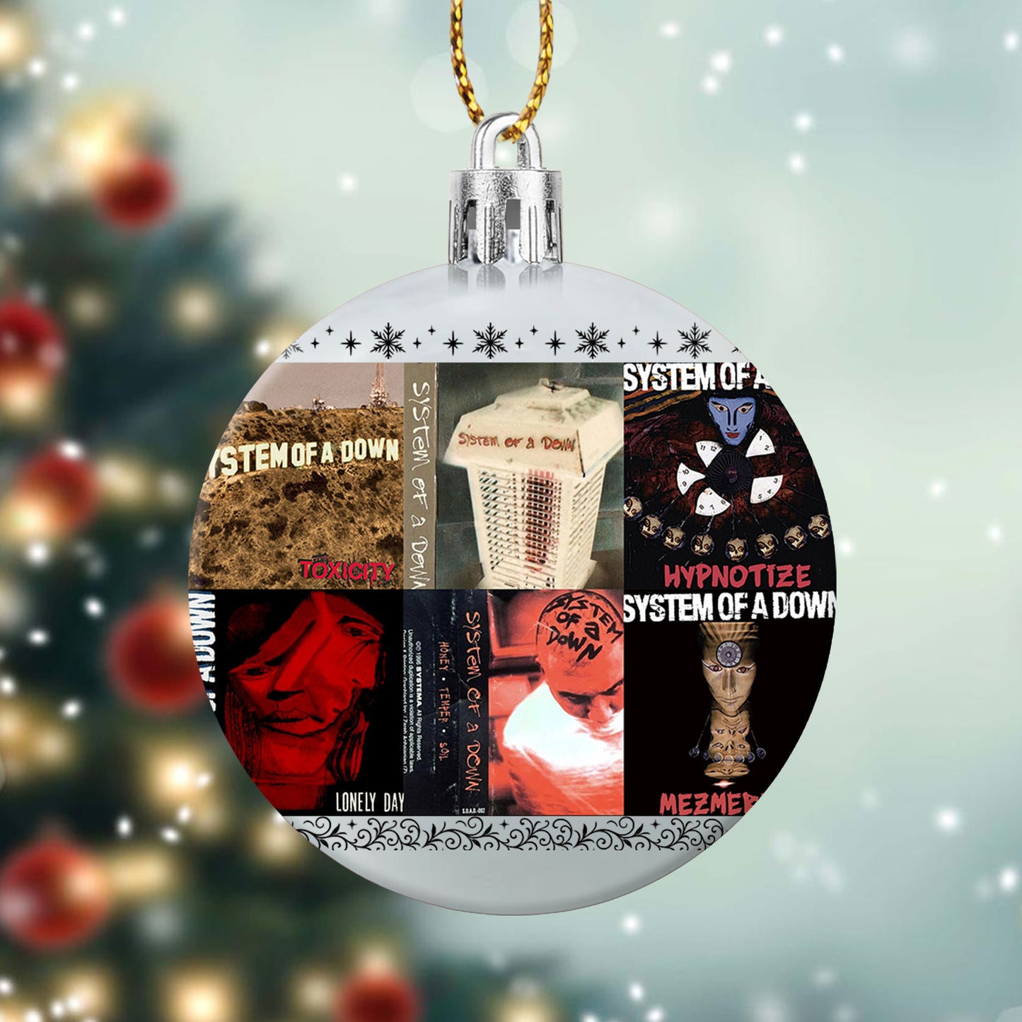 System of a Down Ball Ornament – A Bold Christmas Gift for True Rock Fans