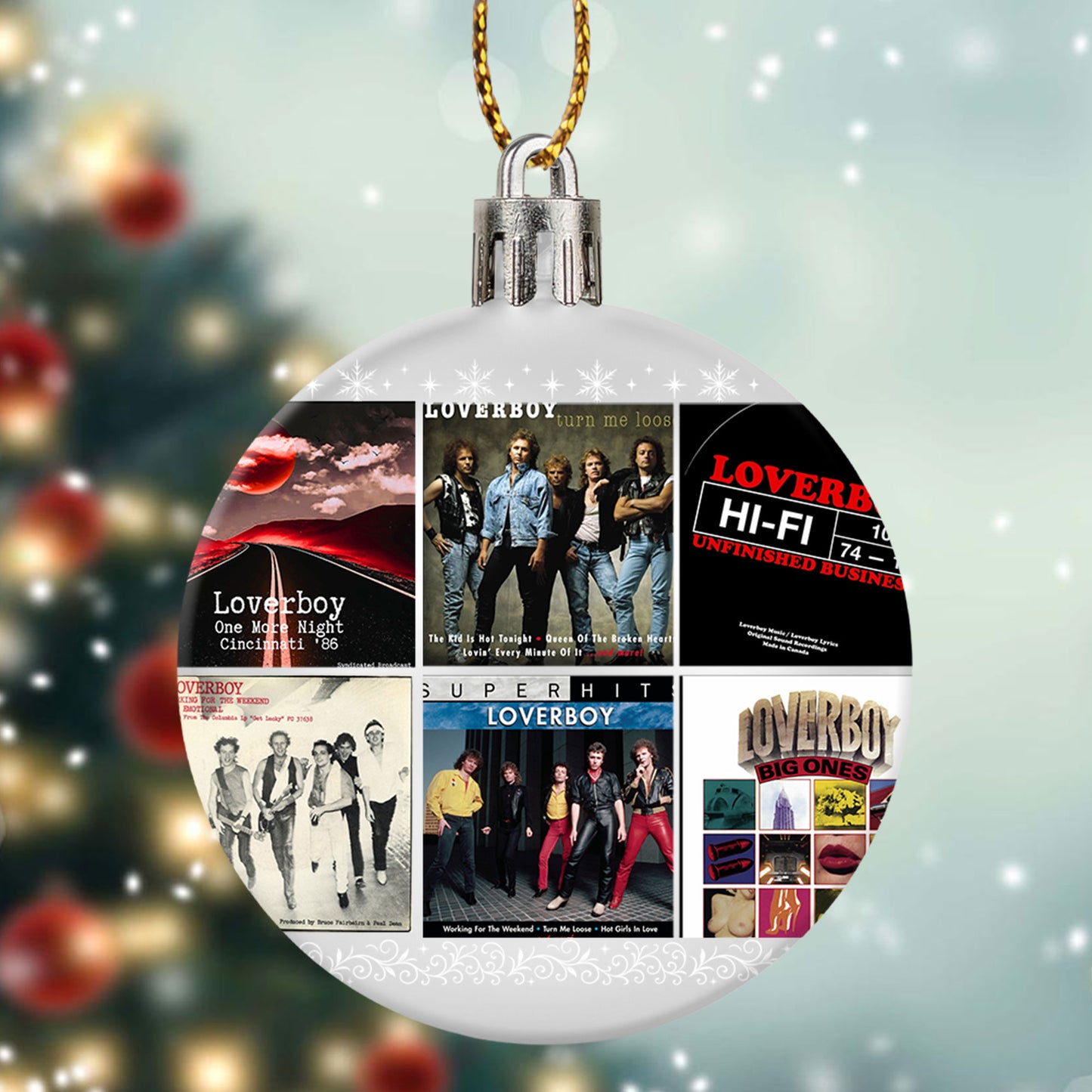 Loverboy Ball Ornament – Rock the Holidays with Classic 80s Energy