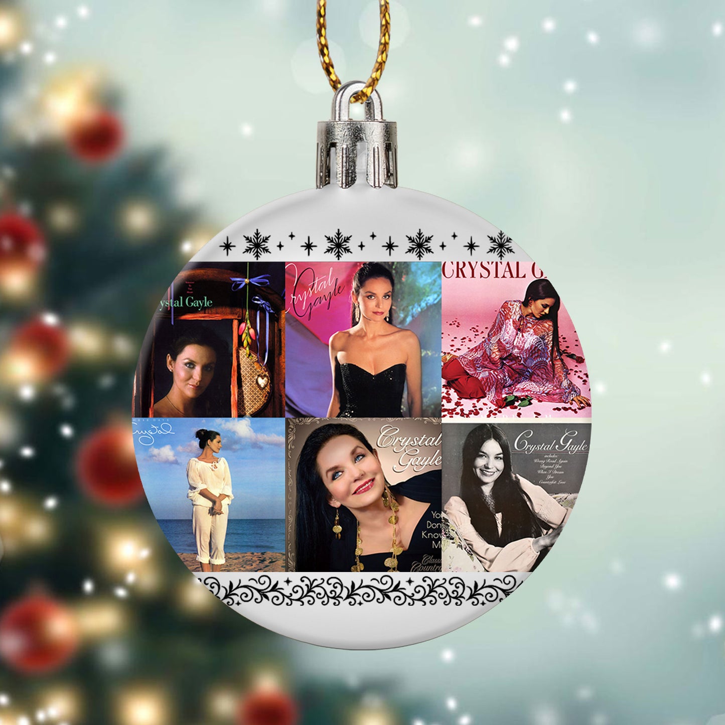 Crystal Gayle Album Covers Christmas Ball Ornament