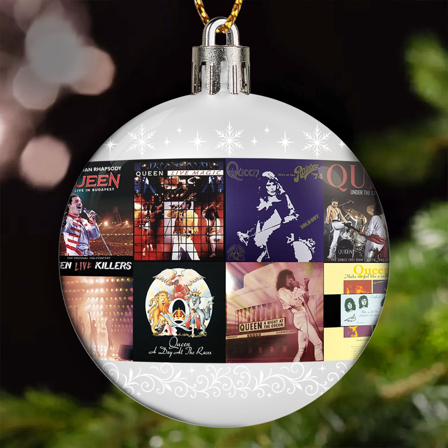 Queen Ball Ornament – A Majestic Tribute to Rock Royalty and Holiday Harmony