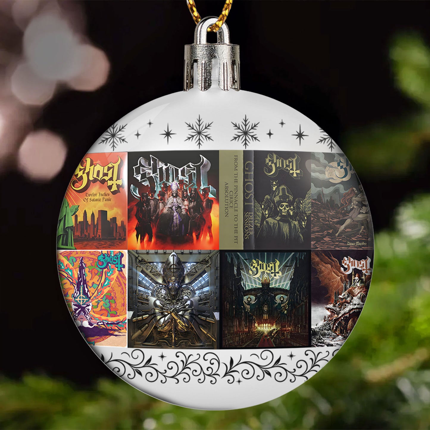 Ghost Ball Ornament – Theatrical Metal Spirit