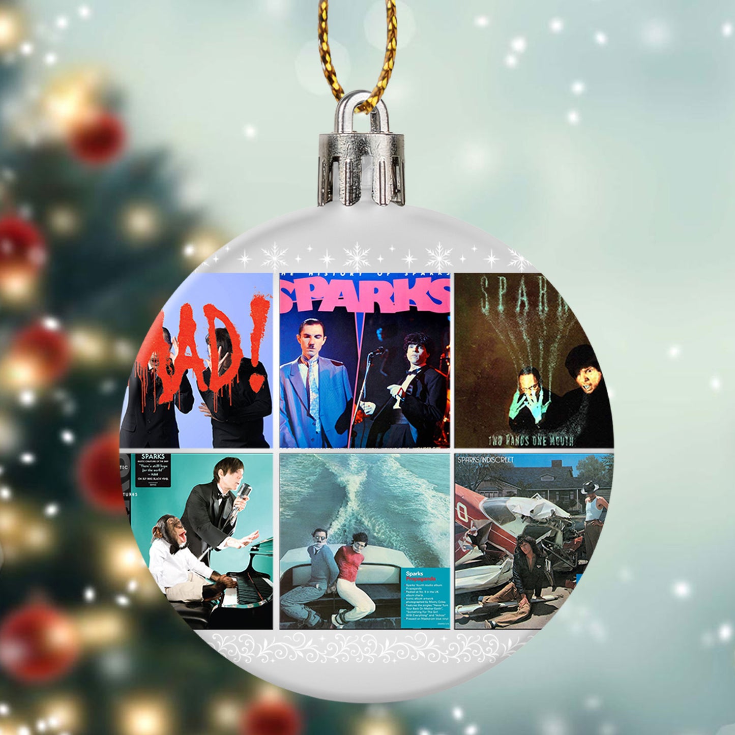 Sparks Ball Ornament – A Quirky Holiday Tribute to Musical Genius