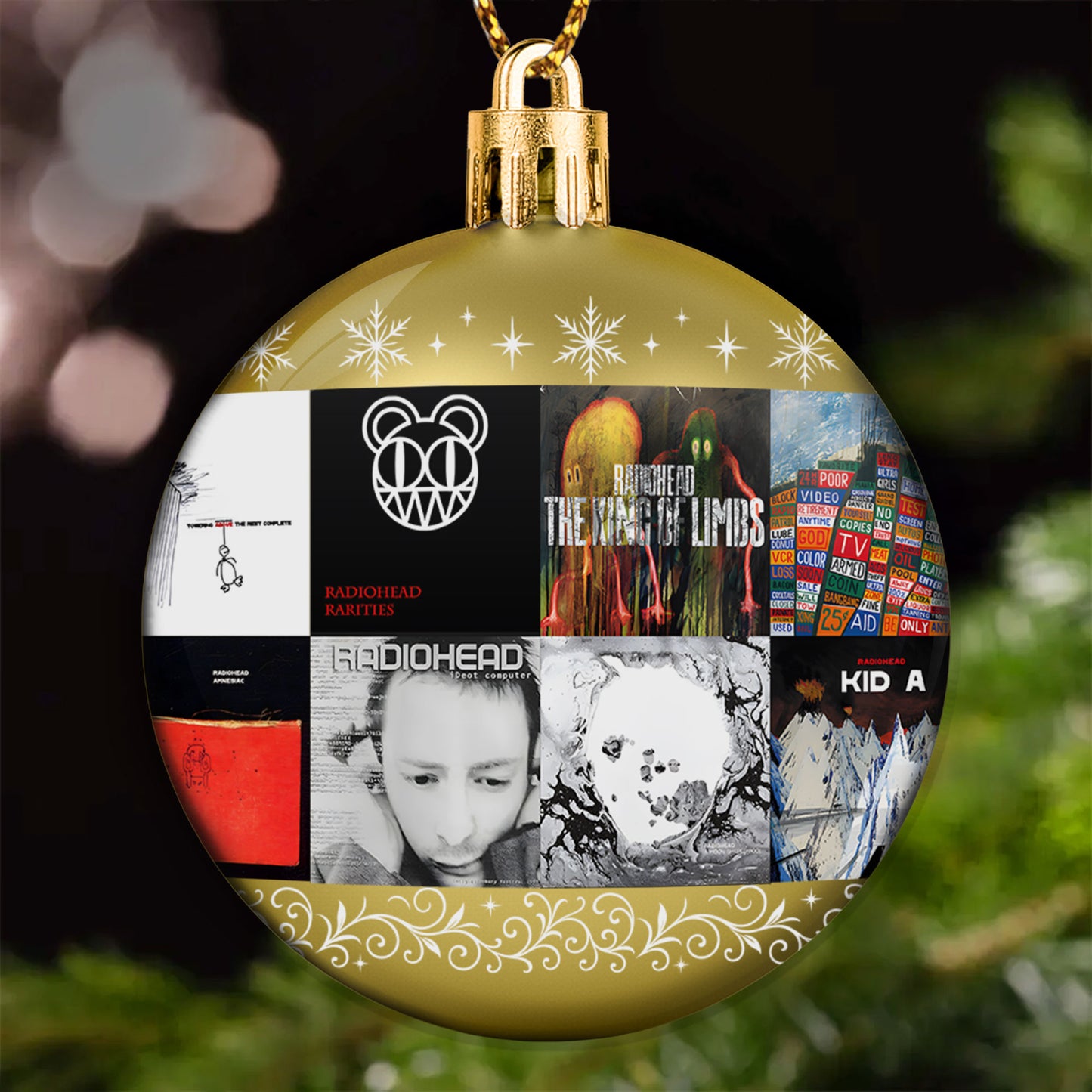Radiohead Ball Ornament – A Tribute to Innovation, Emotion, and Alternative Spirit