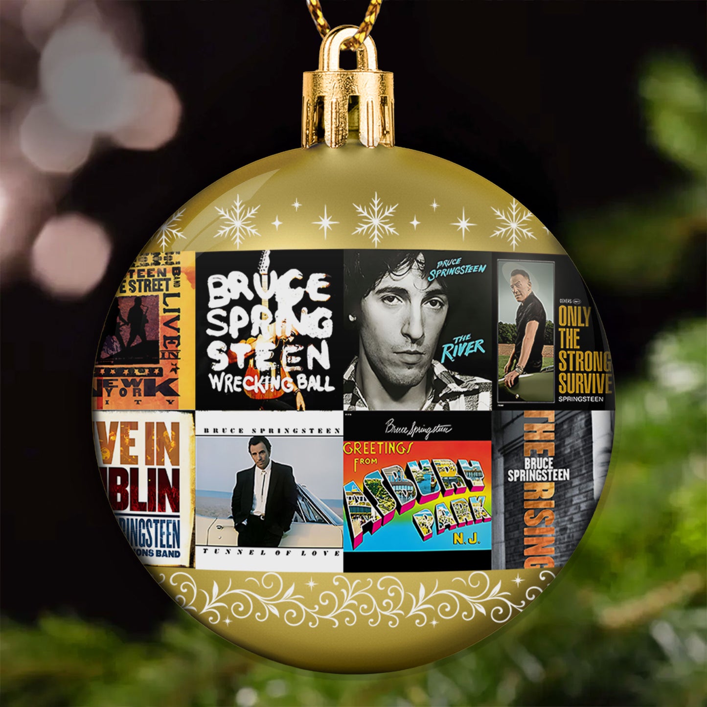 Bruce Springsteen Ball Ornament – A Tribute to The Boss and the Spirit of Rock