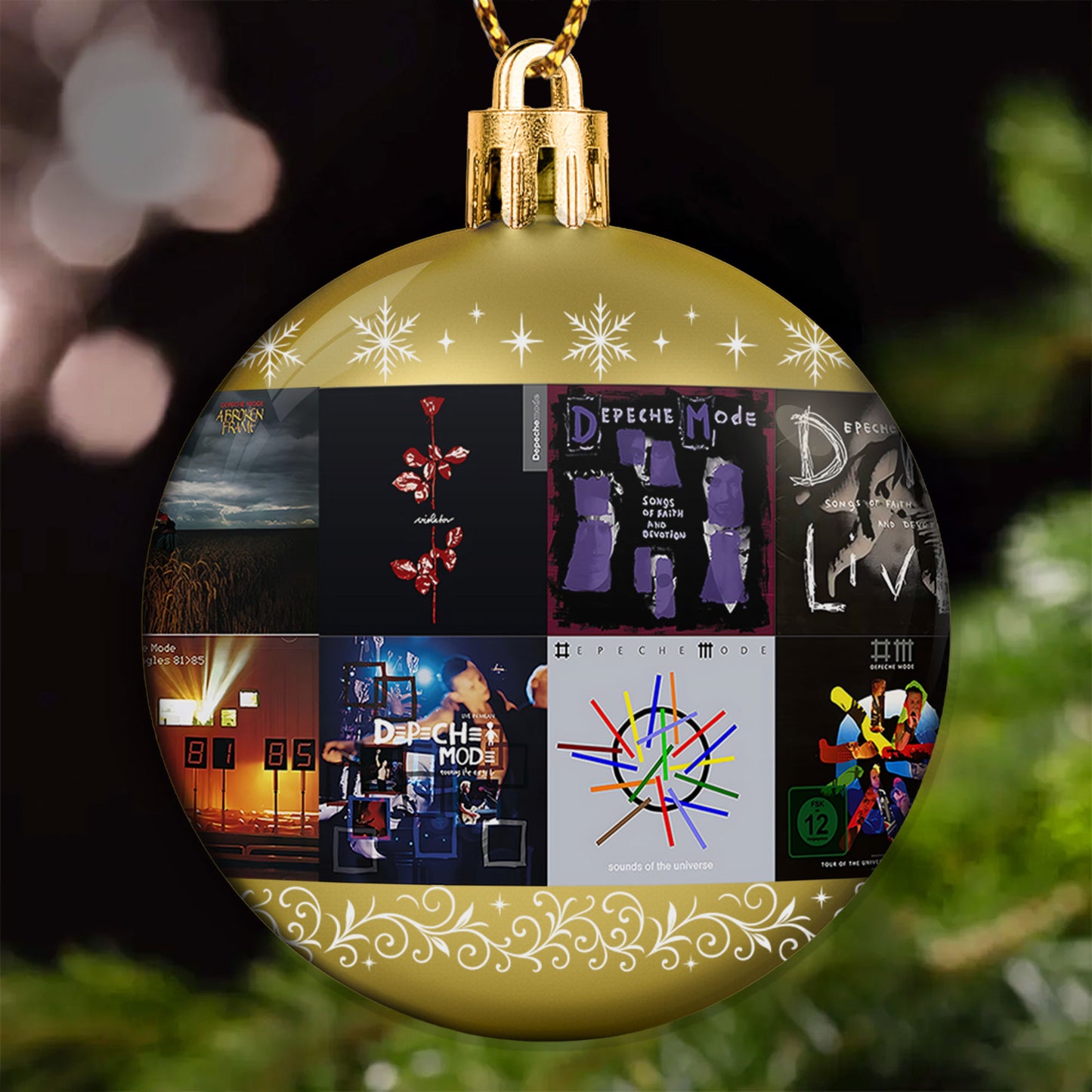 Depeche Mode Ball Ornament – A Synthwave Symphony for the Holiday Season