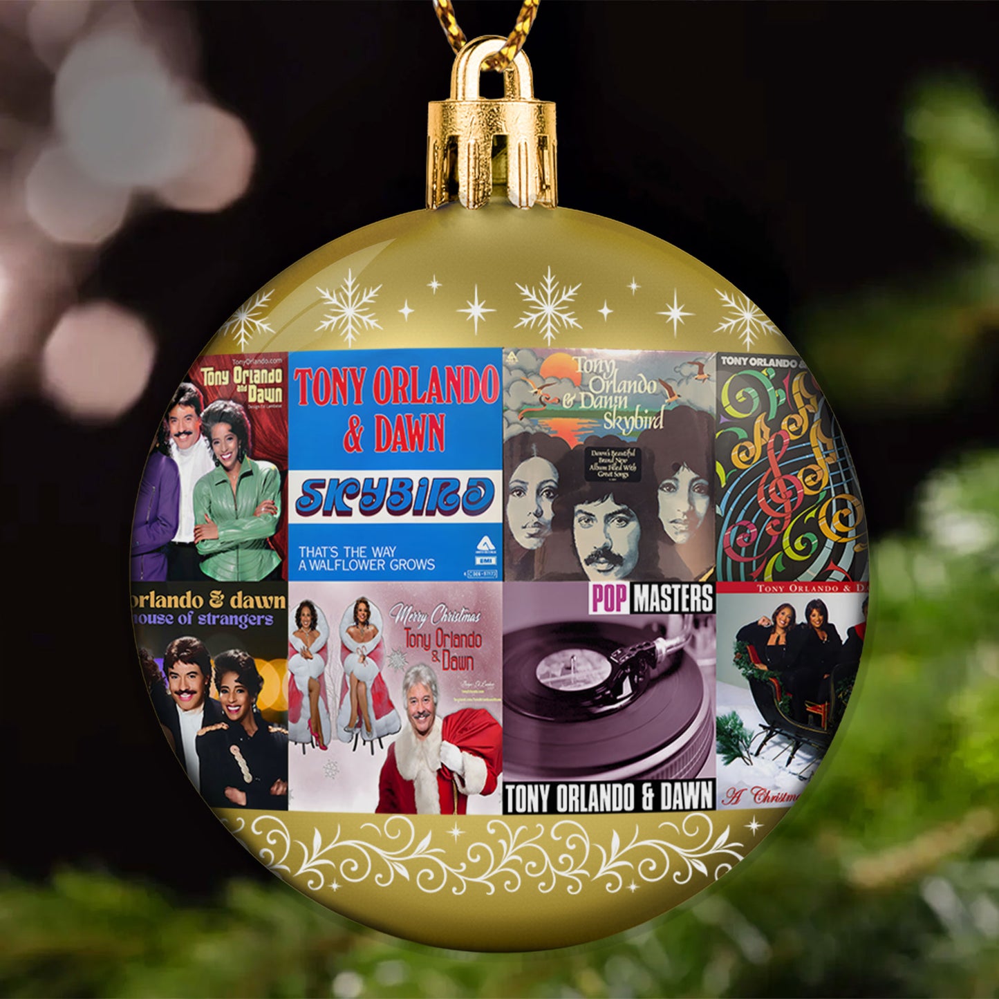 Tony Orlando & Dawn Ball Ornament – A Heartwarming Holiday Gift for Music Lovers