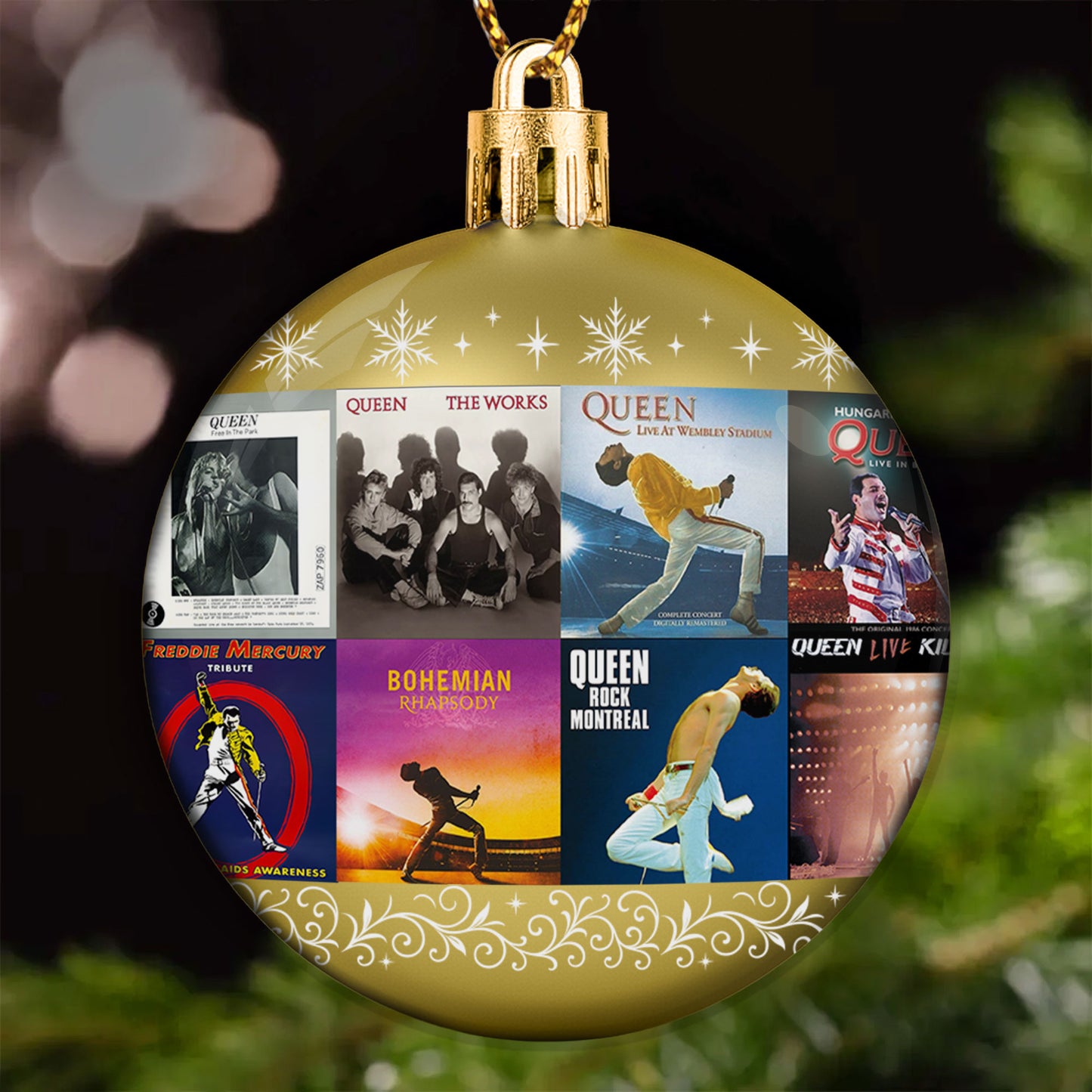 Queen Ball Ornament – A Majestic Tribute to Rock Royalty and Holiday Harmony