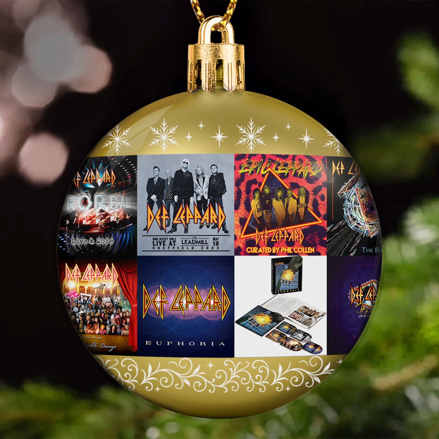 Def Leppard Ball Ornament – Rock ’n’ Roll Glory