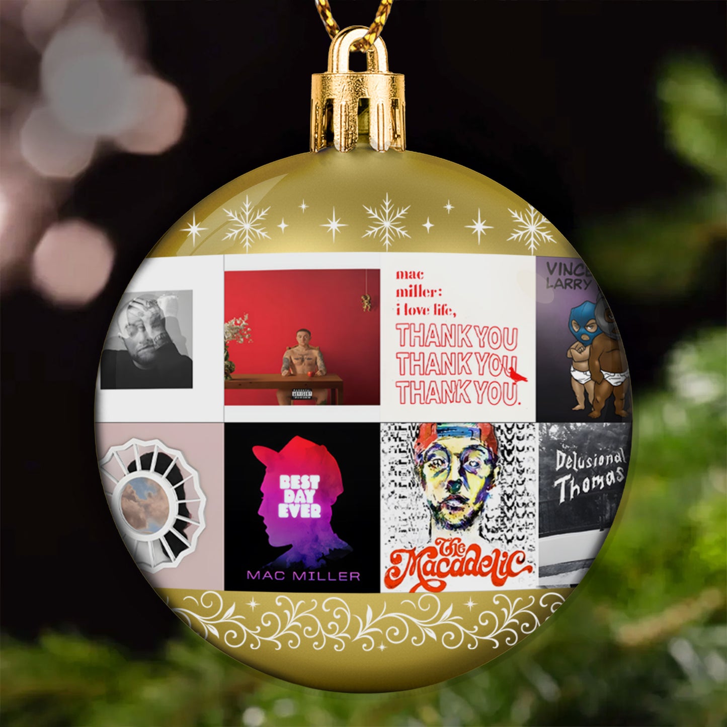 Mac Miller Ball Ornament – A Tribute to Timeless Vibes and Soulful Sound