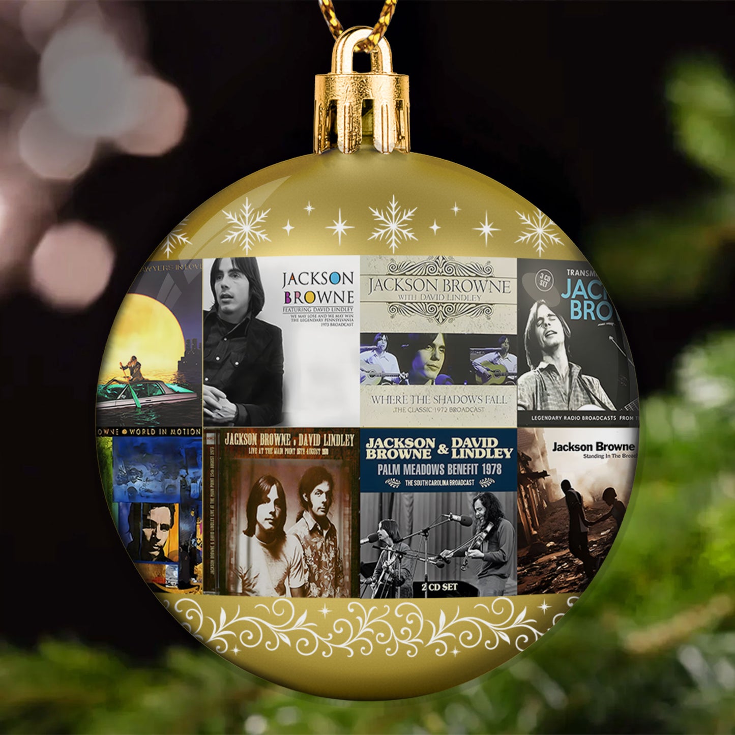 Jackson Browne Ball Ornament – Folk Rock Reflections