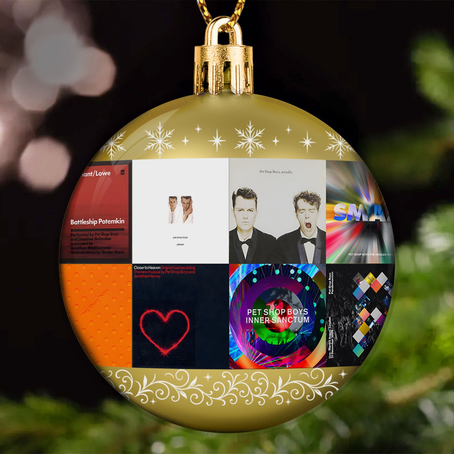 Pet Shop Boys Ball Ornament – A Stylish Christmas Gift for Music Lovers