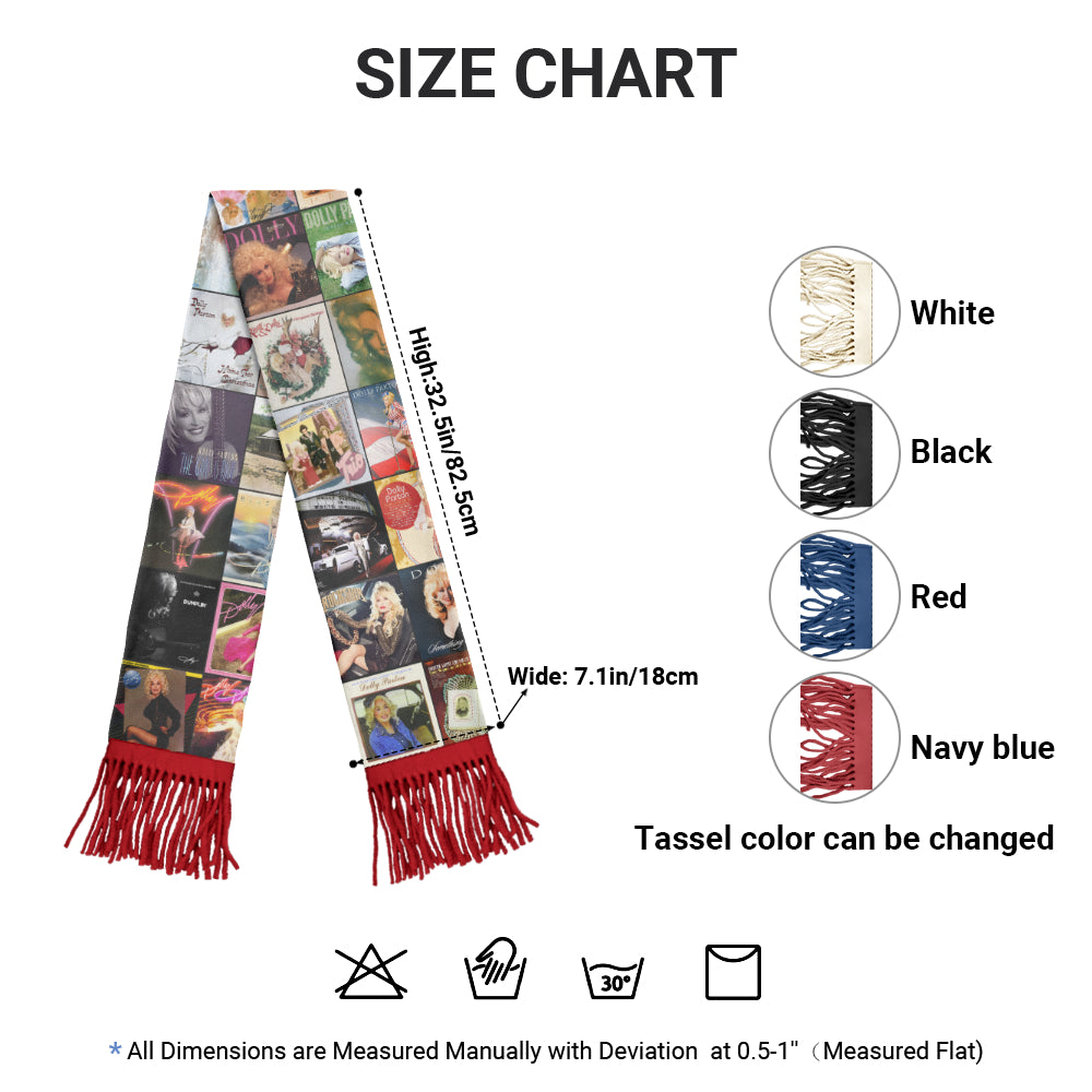 Dolly Parton Album Cover Scarf – Cozy Christmas Gift for Country Music Lovers