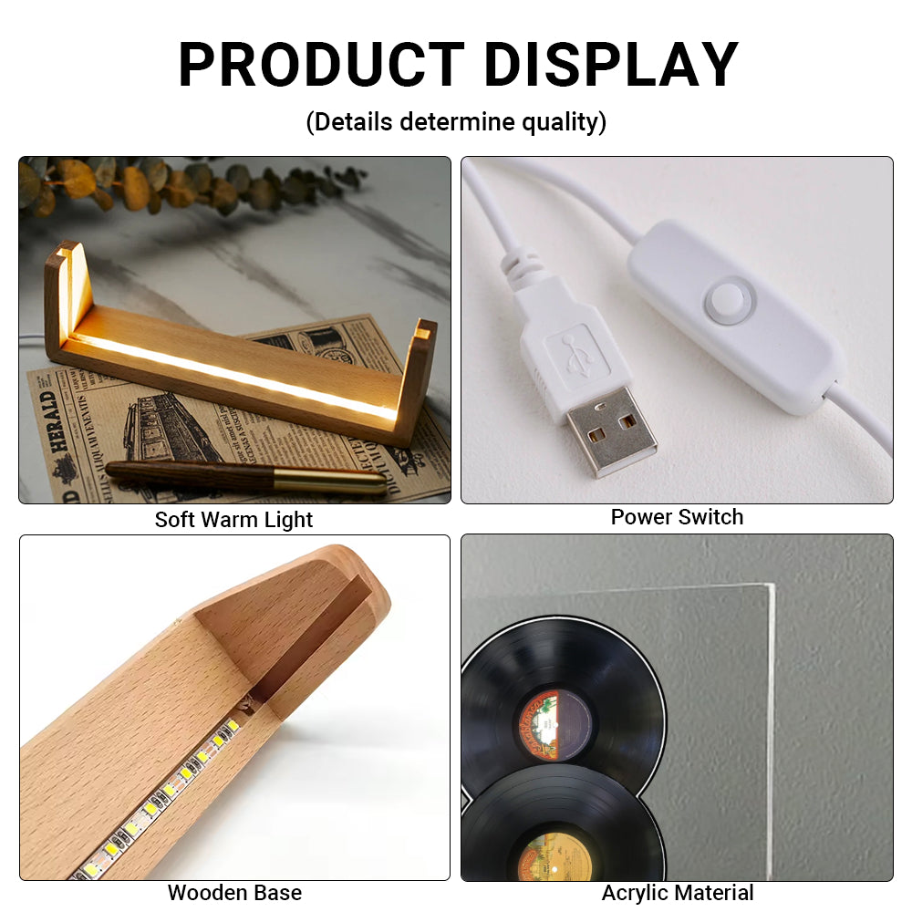 KISS Alive! Acrylic Light – Vinyl Record Display Lamp