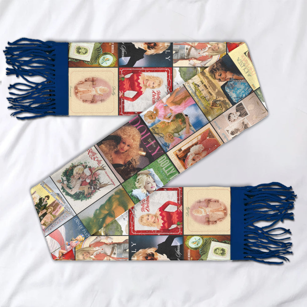 Dolly Parton Album Cover Scarf – Cozy Christmas Gift for Country Music Lovers