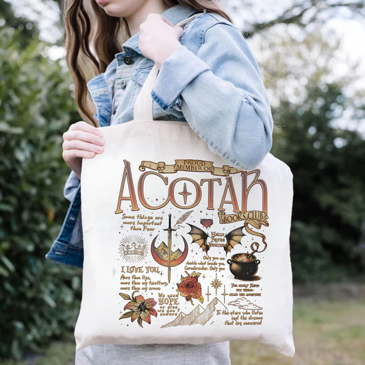 ACOTAR Book Club Tote – Fantasy Quote Lover Bag