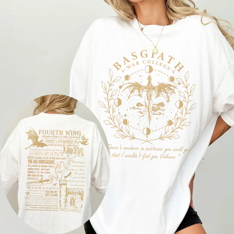 Basgiath War College T-Shirt | Fourth Wing Fantasy Tee  (4)4 total reviews