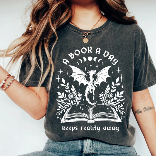 A Book A Day Comfort Color - Fourth Wing Tshirt