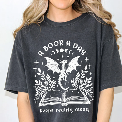 A Book A Day Comfort Color - Fourth Wing Tshirt