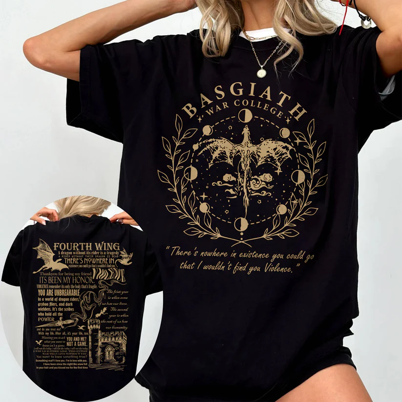 Basgiath War College T-Shirt | Fourth Wing Fantasy Tee  (4)4 total reviews