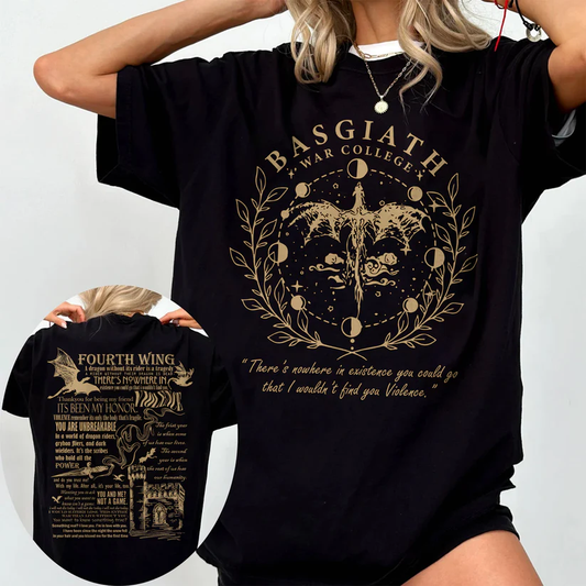 Basgiath War College T-Shirt | Fourth Wing Fantasy Tee  (4)4 total reviews