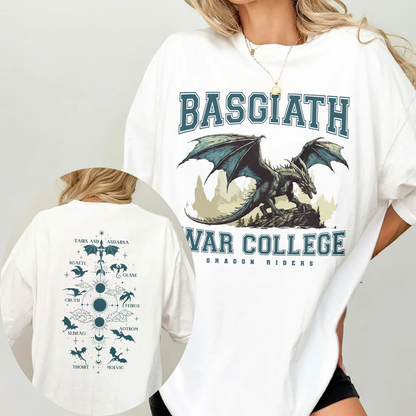 Basgiath War College T shirt Fourth Wing Fantasy Tee