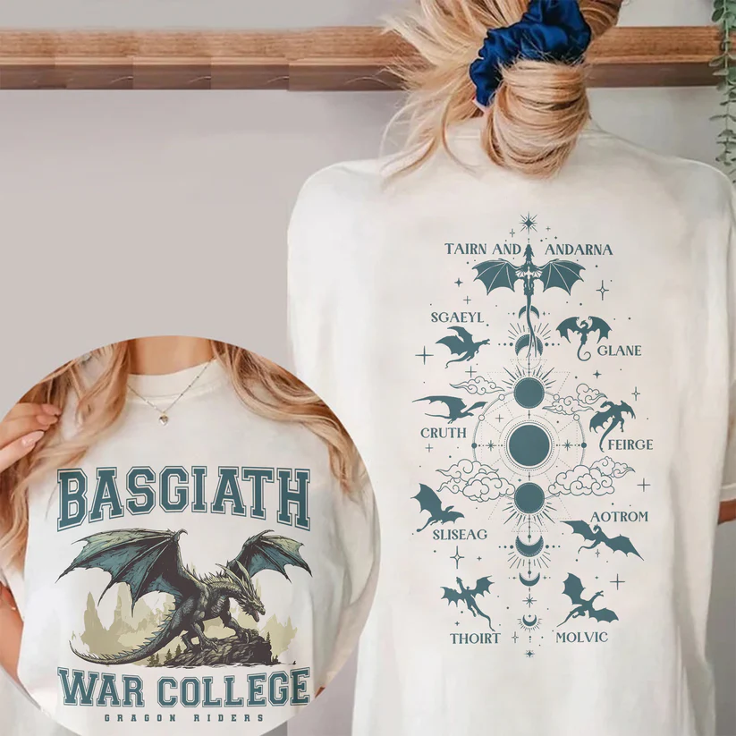 Basgiath War College T shirt Fourth Wing Fantasy Tee