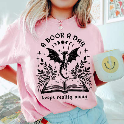 A Book A Day Comfort Color - Fourth Wing Tshirt