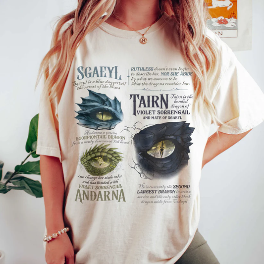 Fourth Wing Dragon Trio - Fantasy Comfort Colors T-Shirt