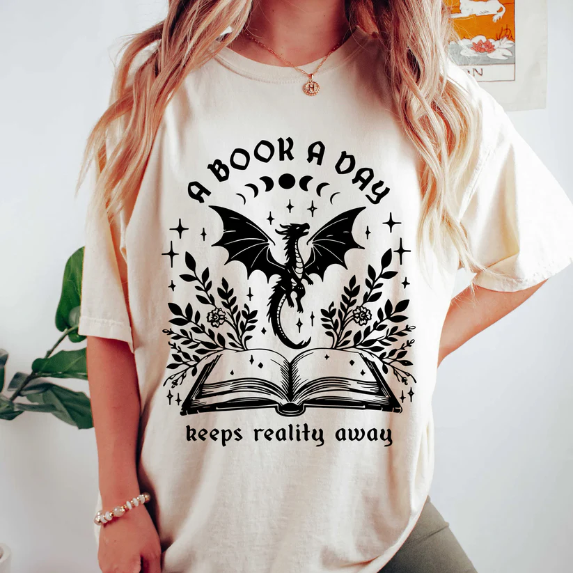 A Book A Day Comfort Color - Fourth Wing Tshirt
