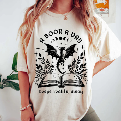 A Book A Day Comfort Color - Fourth Wing Tshirt