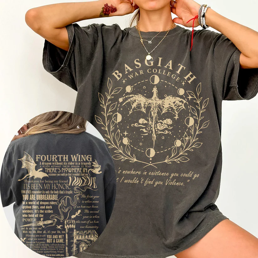 Basgiath War College T-Shirt | Fourth Wing Fantasy Tee  (4)4 total reviews
