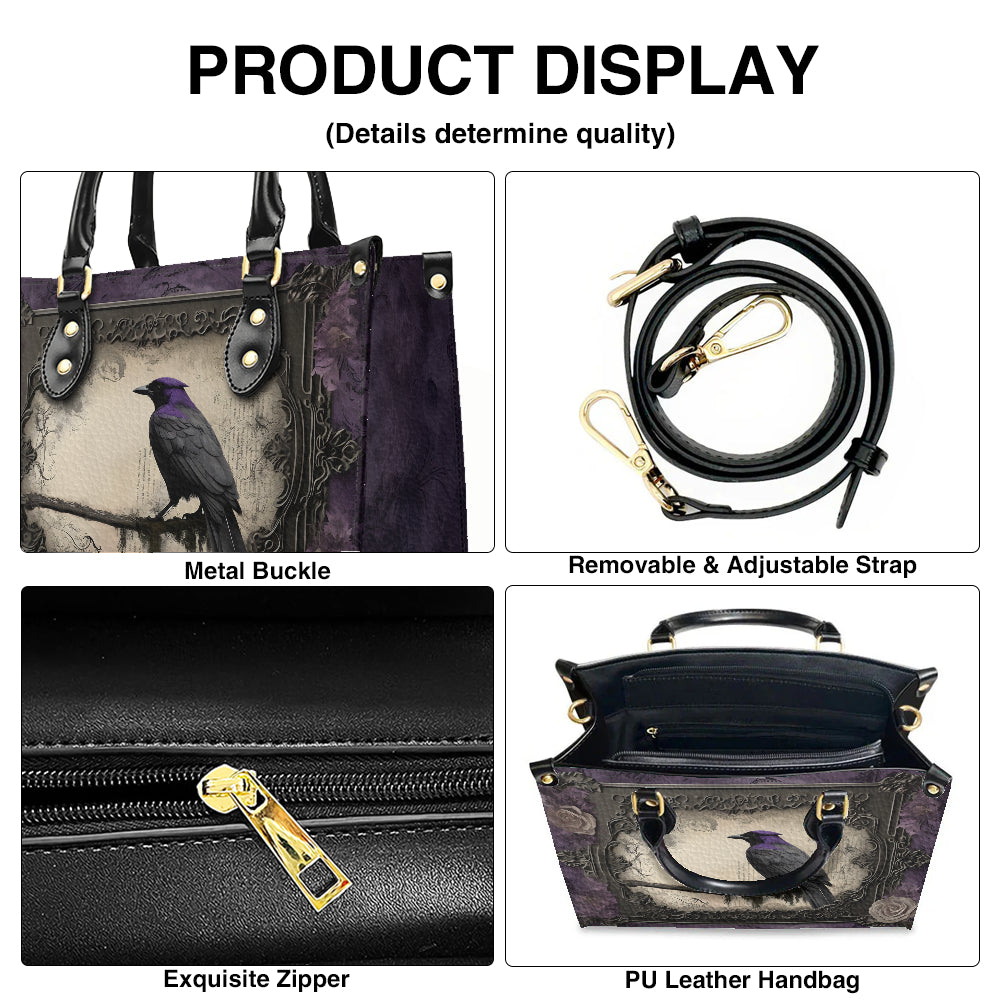 Gothic Raven Leather Handbag & Wallet Set – Inspired by Edgar Allan Poe