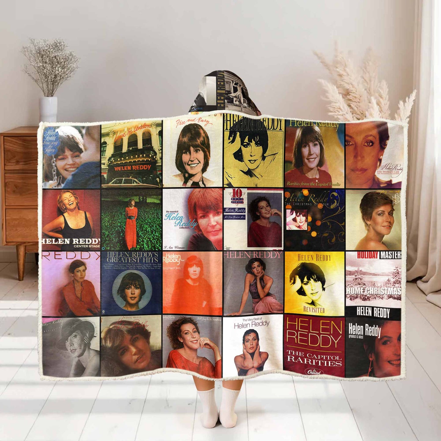 Helen Reddy Wearable Hooded Blanket