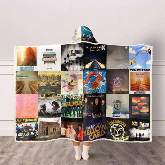 Yellowcard Album Art Wearable Hooded Blanket – Pop Punk Music Throw for Fans