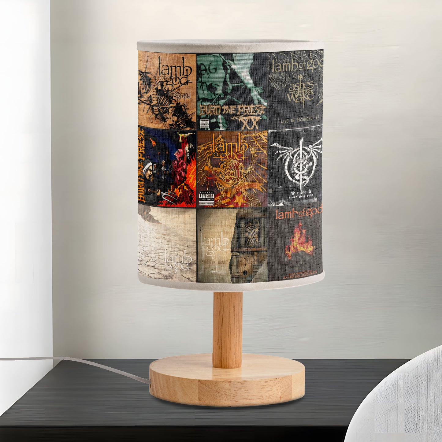 Lamb of God Fabric Lamp – Pure Metal Fury Album Art Collection