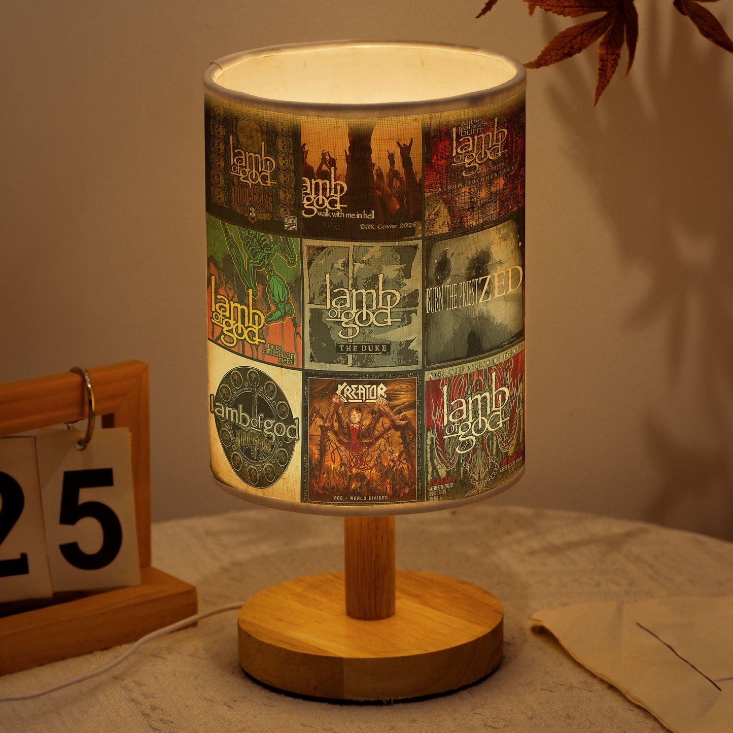Lamb of God Fabric Lamp – Pure Metal Fury Album Art Collection