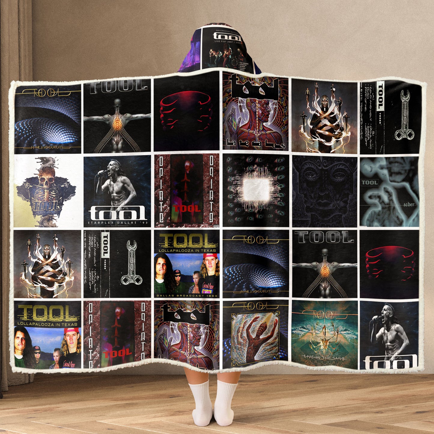 Tool Album Art Wearable Hooded Blanket – Progressive Metal Fan Gift