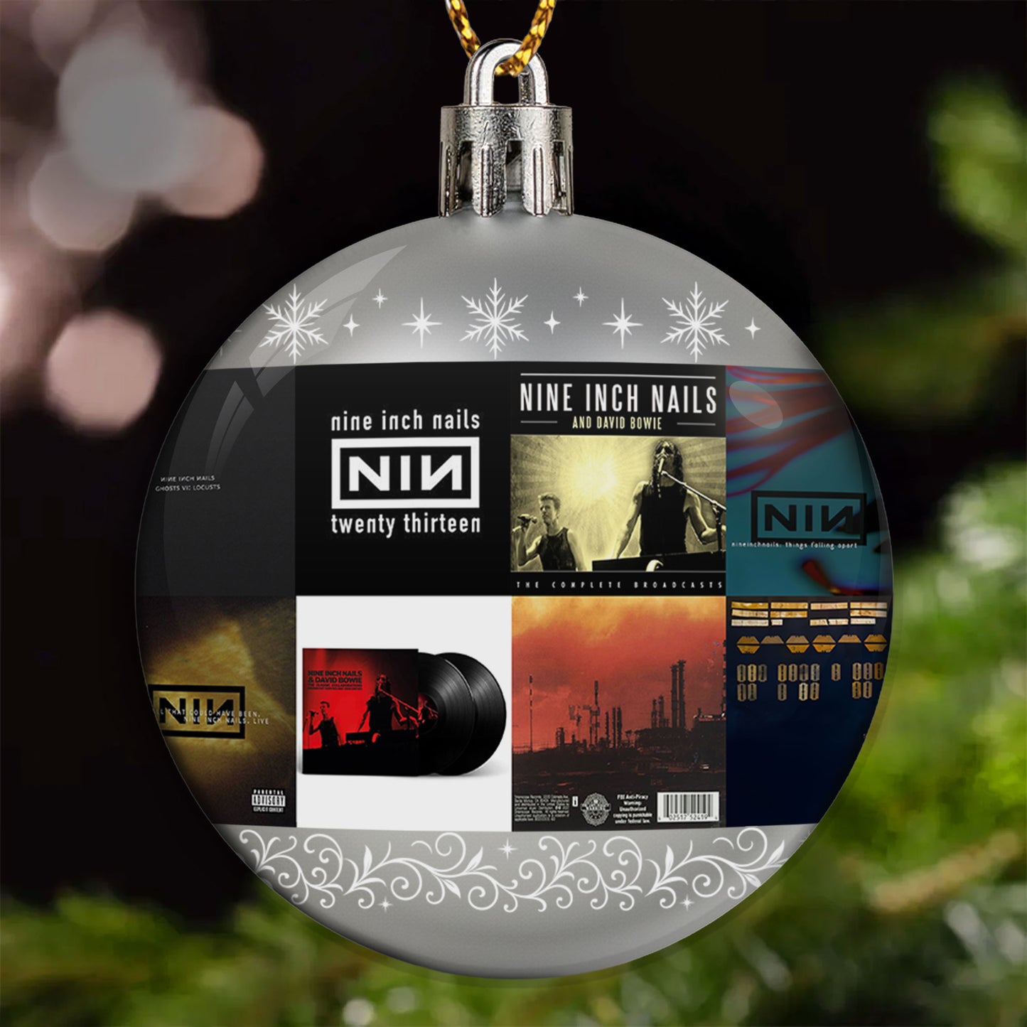 Nine Inch Nails Ball Ornament – A Darkly Beautiful Tribute to Industrial Artistry