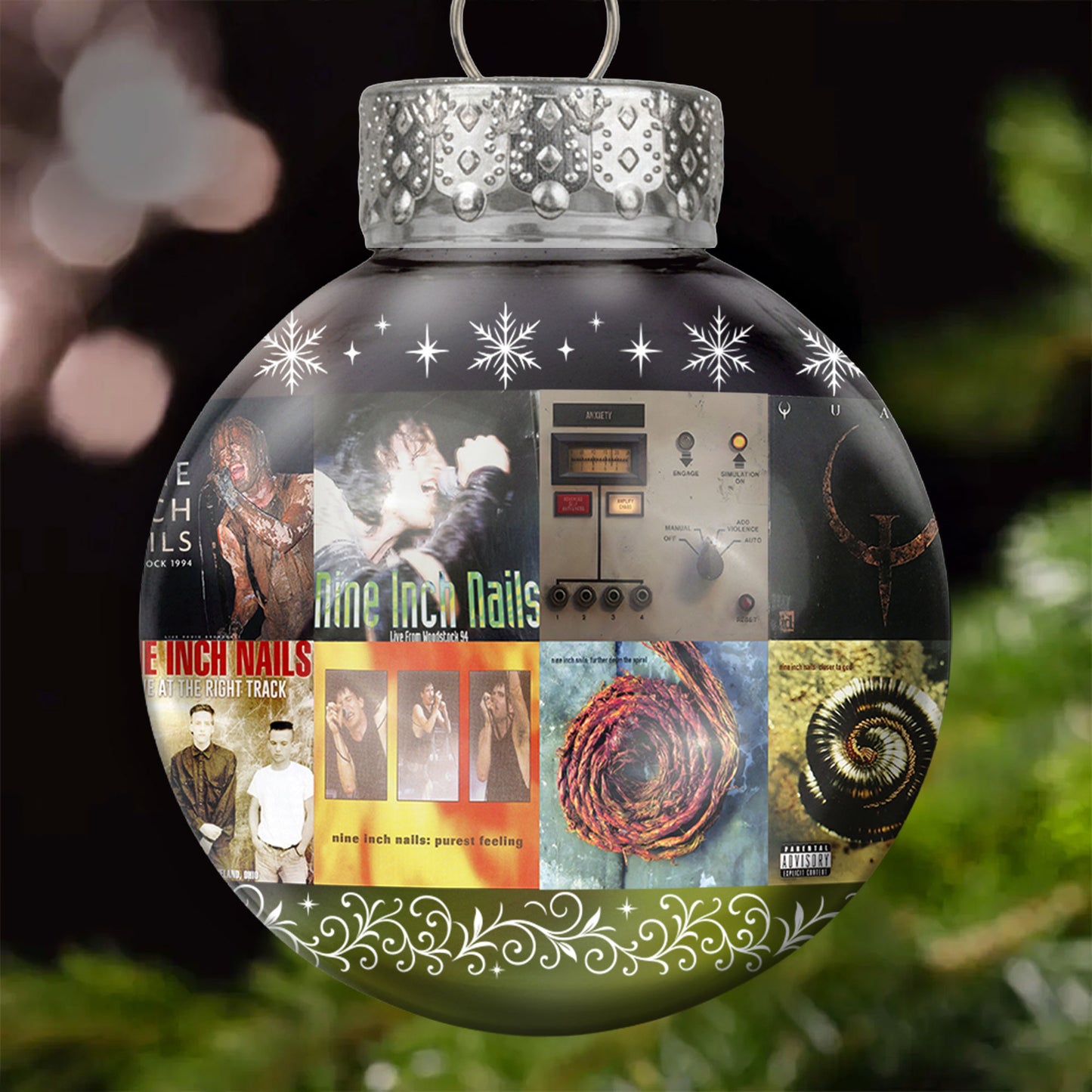 Nine Inch Nails Ball Ornament – A Darkly Beautiful Tribute to Industrial Artistry