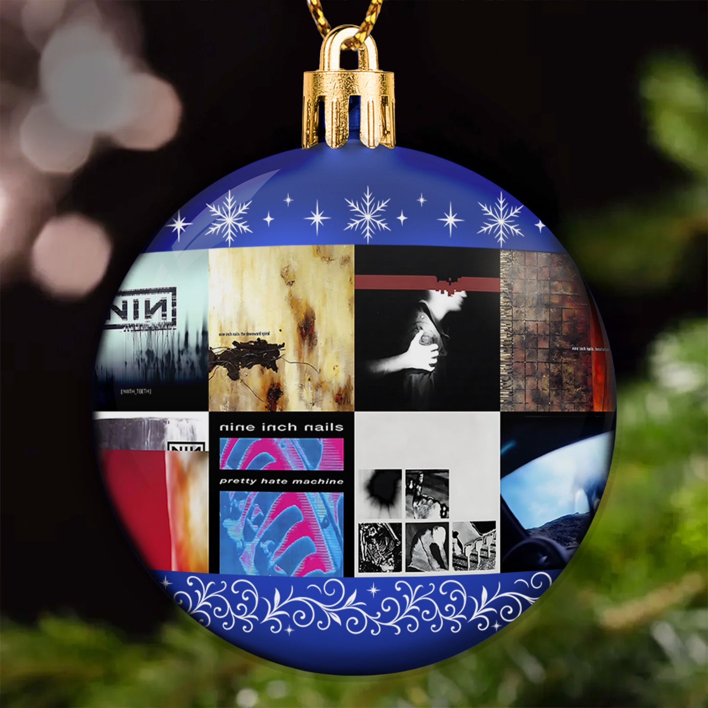 Nine Inch Nails Ball Ornament – A Darkly Beautiful Tribute to Industrial Artistry