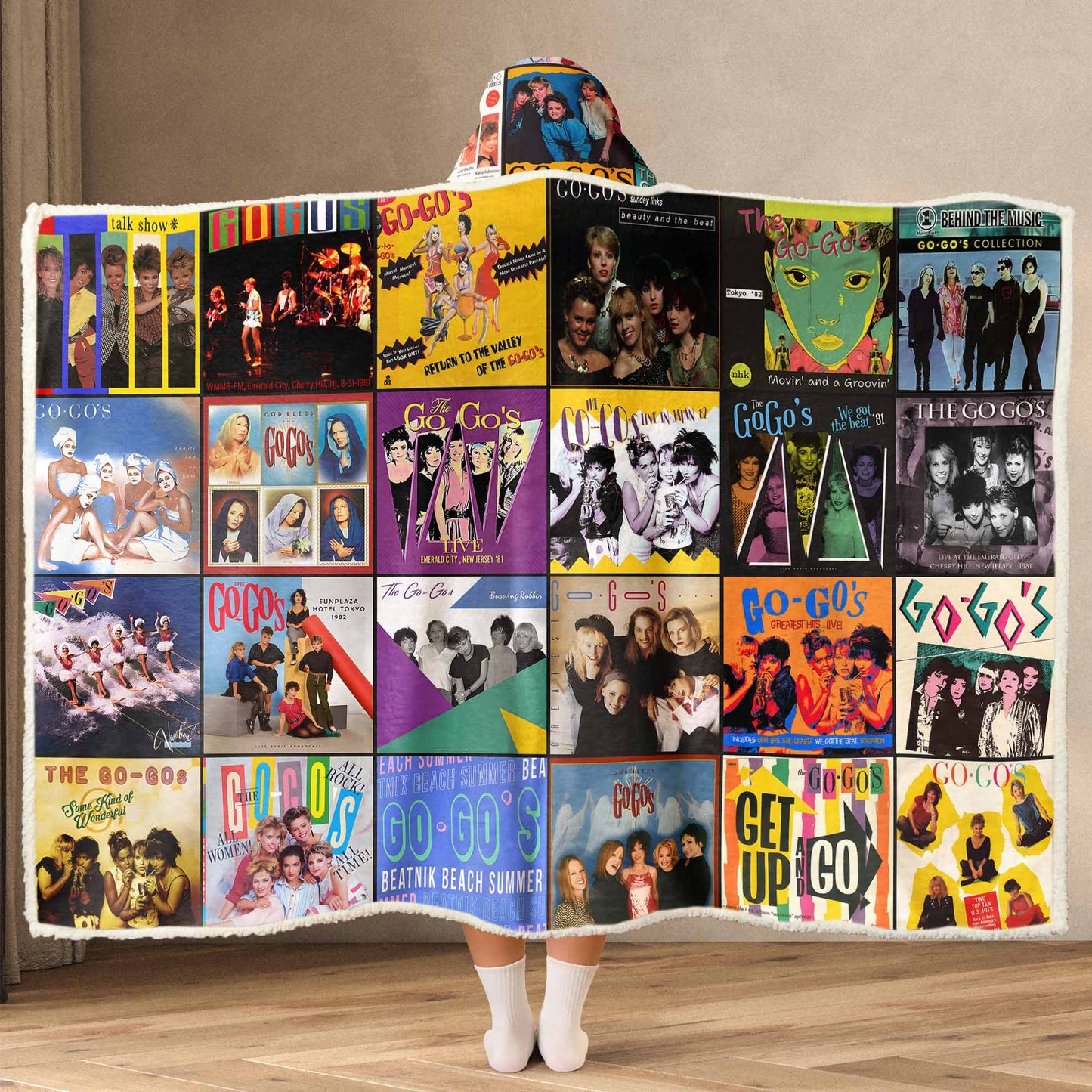 The Go-Go’s Wearable Hooded Blanket – Bright, Fun, Totally ’80s Comfort