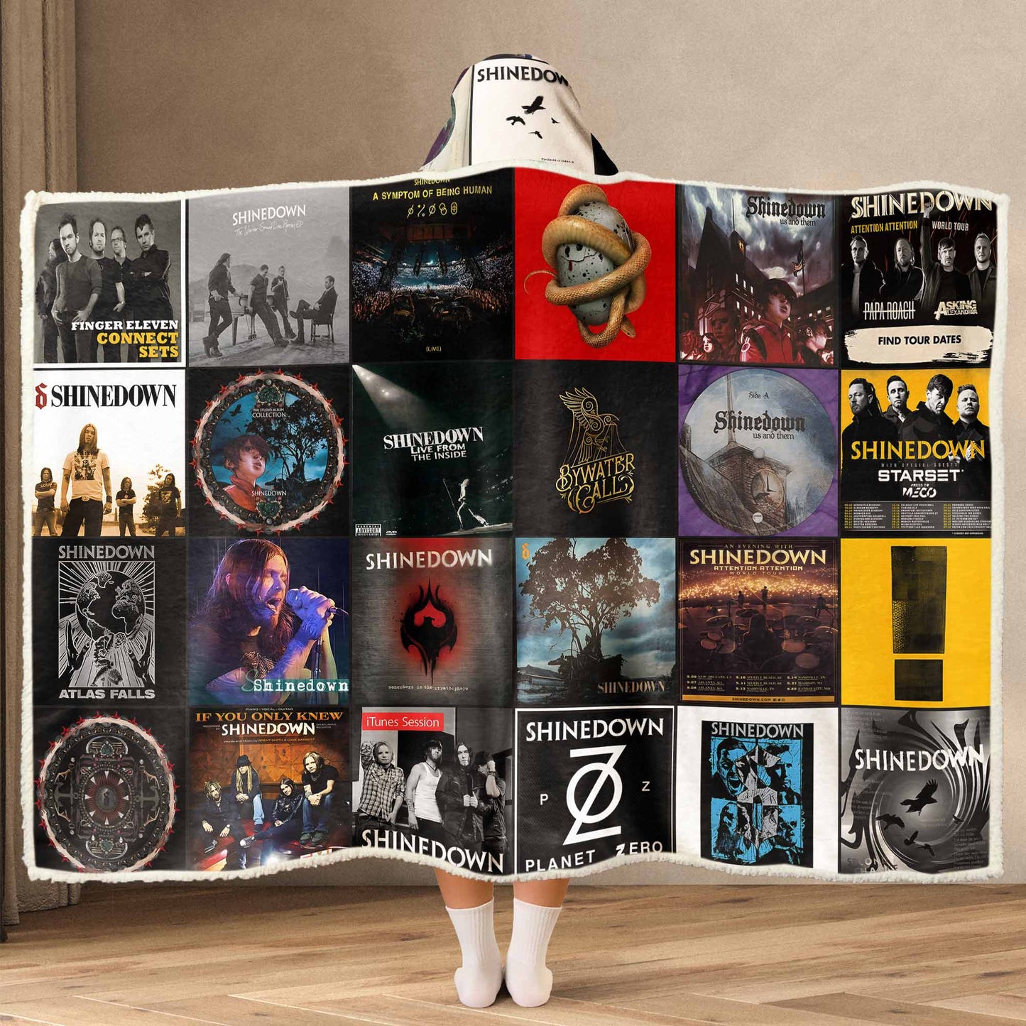 Shinedown Wearable Hooded Blanket – Modern Rock Strength You Can Wear