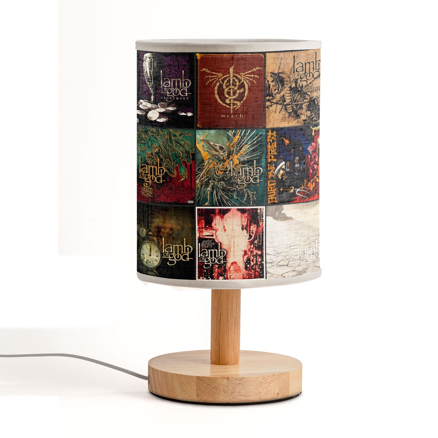 Lamb of God Fabric Lamp – Pure Metal Fury Album Art Collection