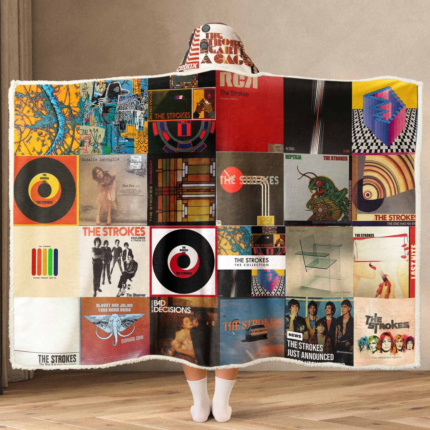 The Strokes Wearable Hooded Blanket – Indie Rock Nostalgia You Can Wear