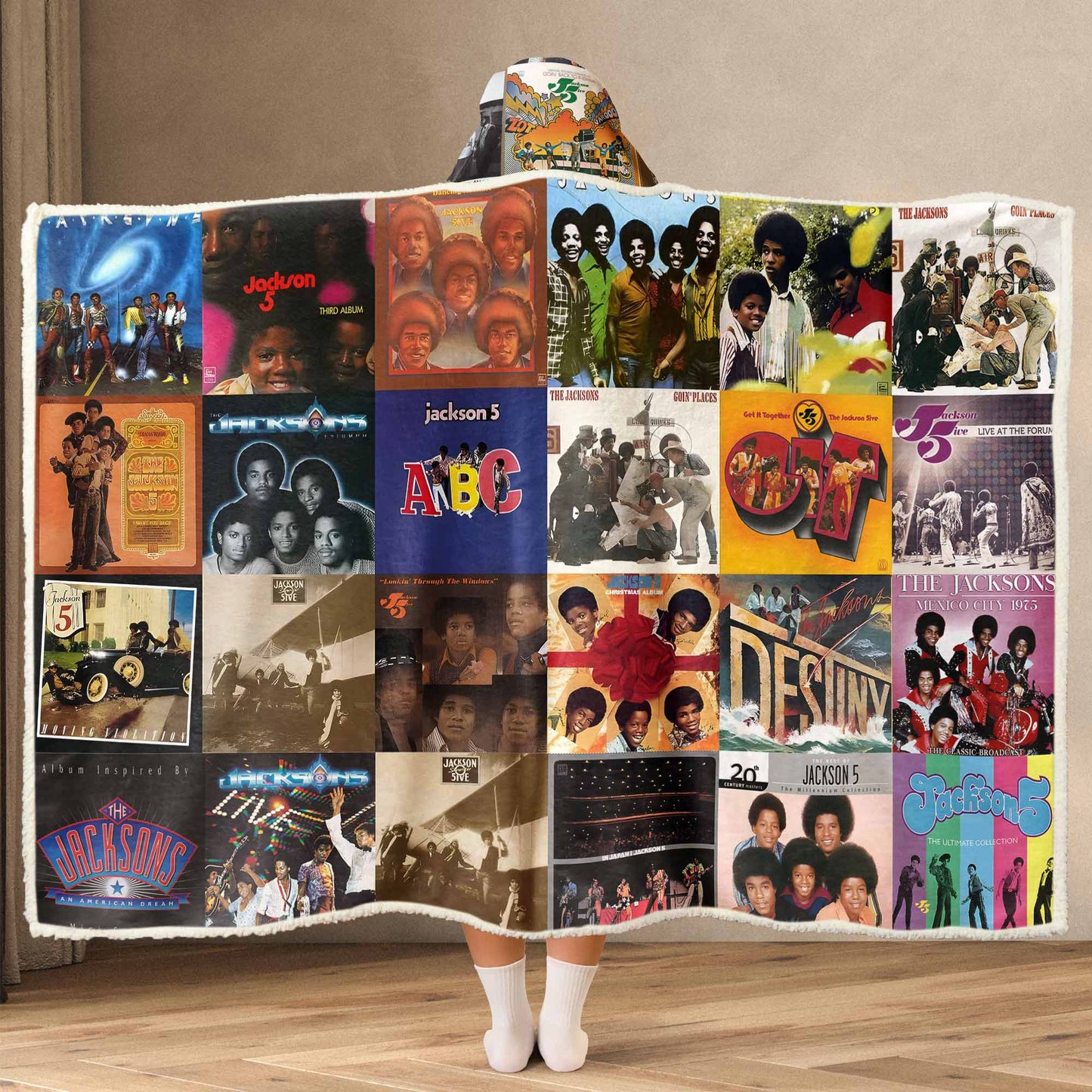 Jackson 5 Wearable Hooded Blanket – Motown Magic You Can Wear