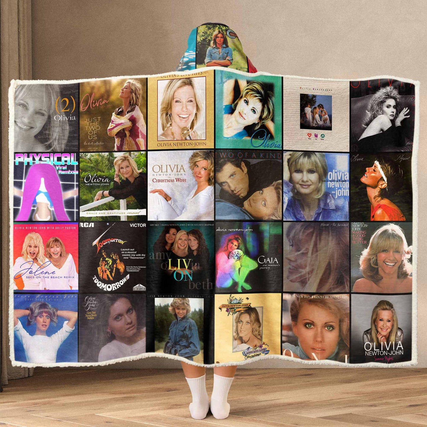 Olivia Newton-John Wearable Hooded Blanket – Timeless Pop Warmth You Can Wear