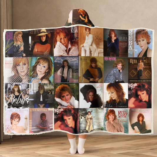 Reba McEntire Album Art Wearable Hooded Blanket – Country Music Fan Gift