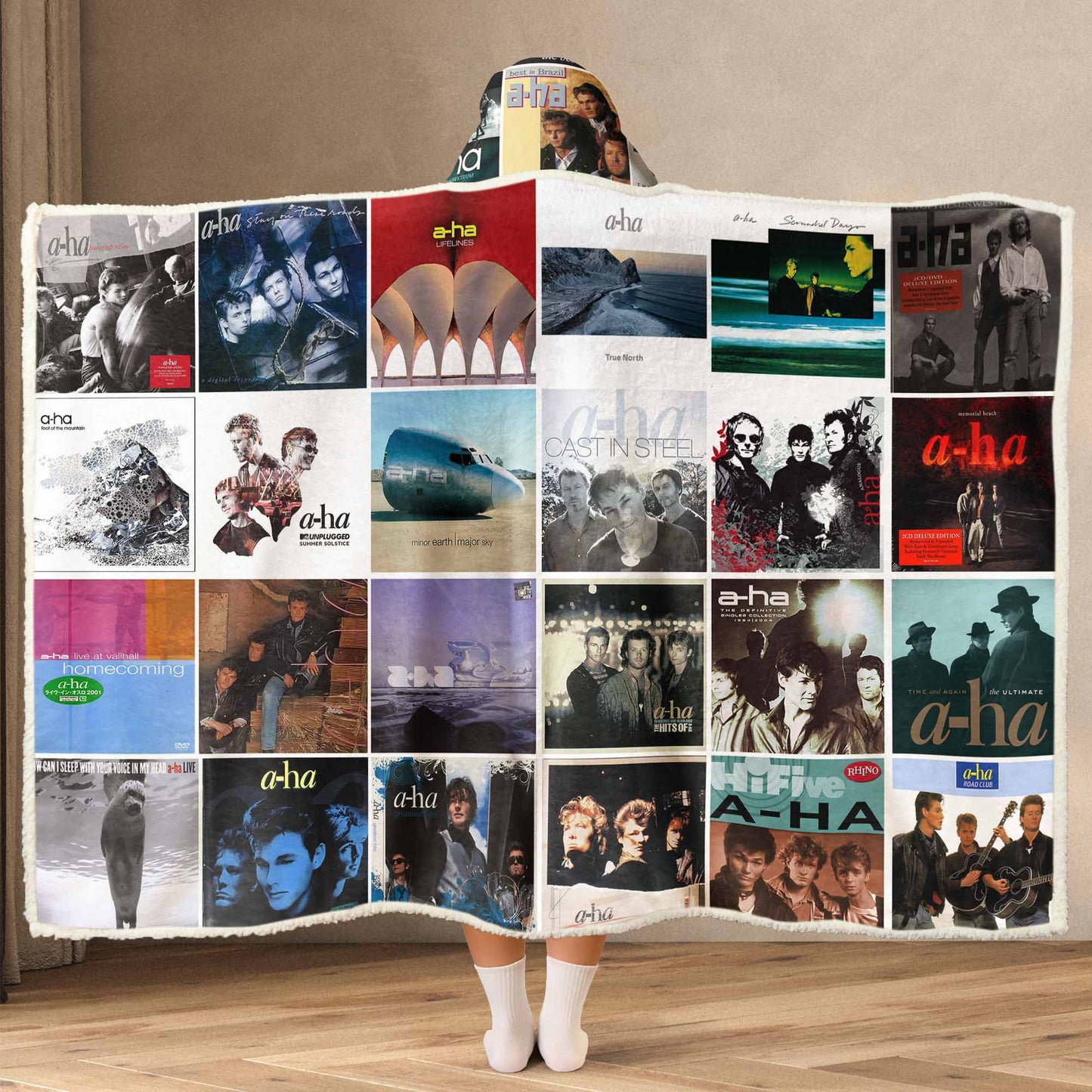 A-ha Wearable Hooded Blanket – Celebrate the Sound of Synth-Pop Legends