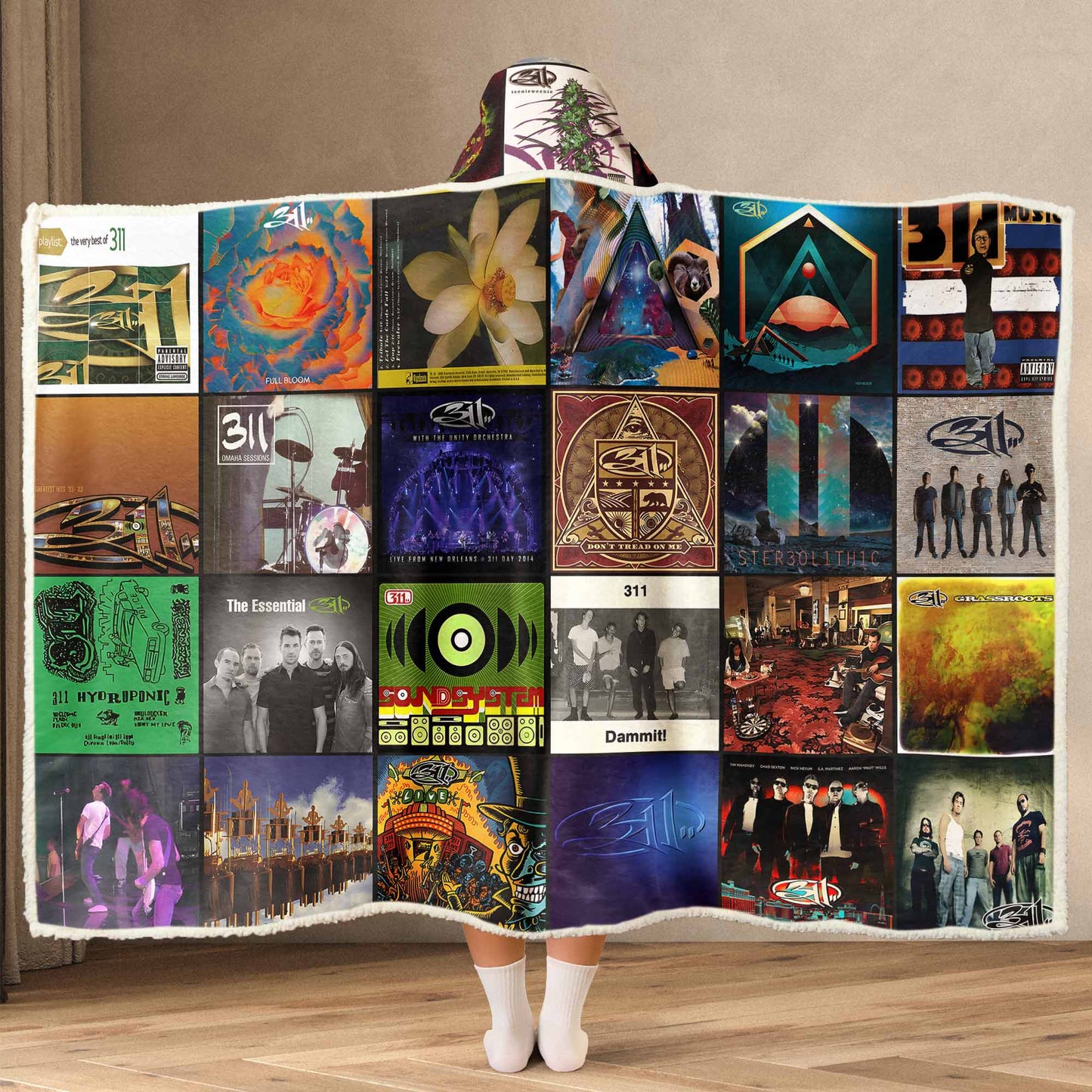 311 Wearable Hooded Blanket – For Fans of Funk-Rock, Reggae Fusion & Good Vibes