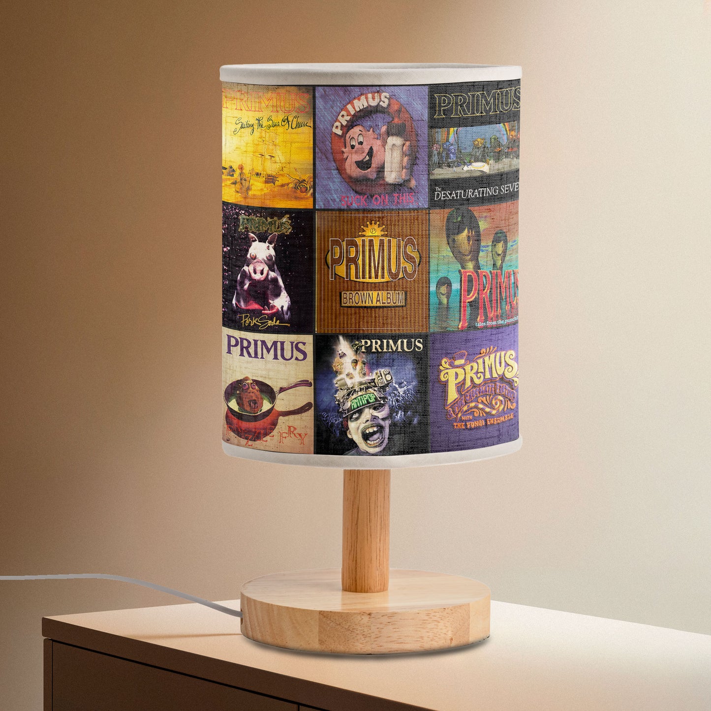 Primus Band Album Cover Collage Table Lamp - Alternative Rock Music